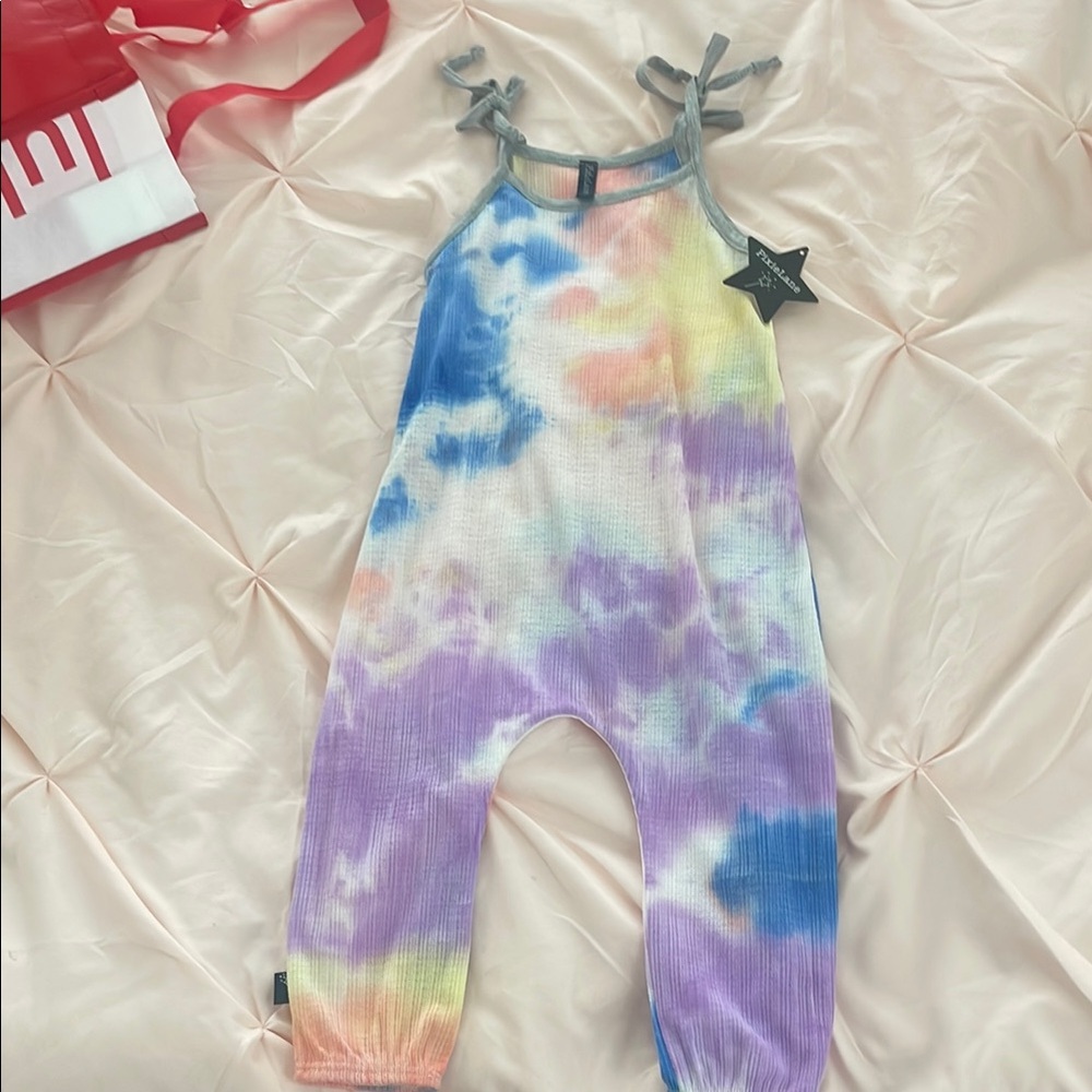 NEW Pixie Lane Colorful Tie-Dye Jumpsuit Girls